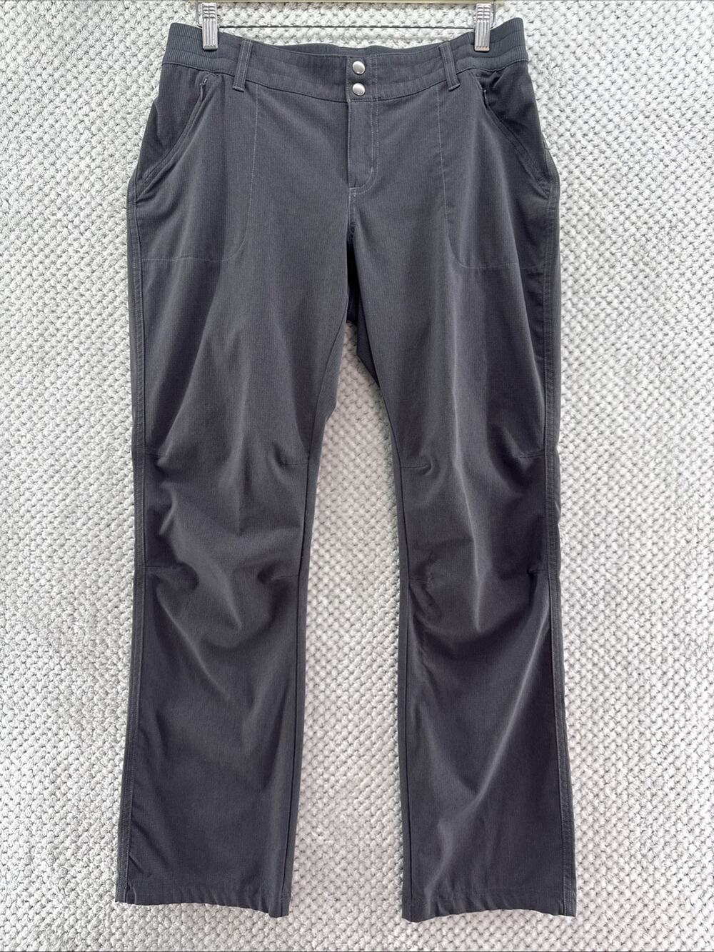Kuhl Pants Womens 12 Gray Mid Rise Straight Leg Elastic Waist Gorpcore Outdoors